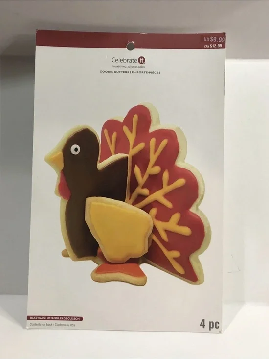 Celebrate It Turkey Cookie Cutters - Red, Brown, Yellow