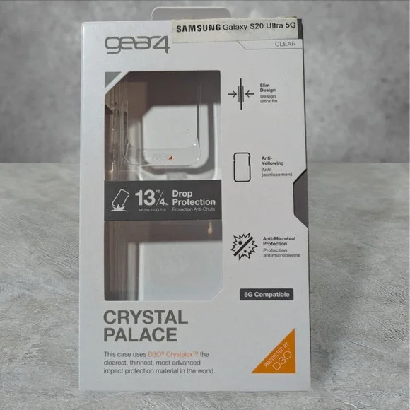 A8 Gear4 Crystal Palace D3ObCase for Samsung Galaxy S20 Ultra 5G - Clear