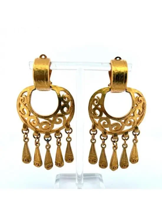 Chanel Cc Logo Clip-On Earrings Metal #247073C11B