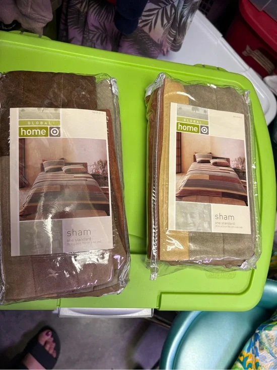 Beand new micro suede Striped Decorative Sham - set of two