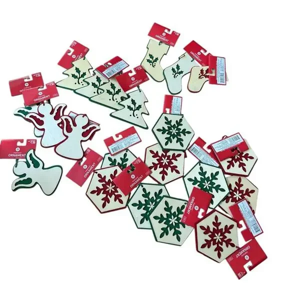 Christmas Holiday Ornaments‎ (21) Snowflake Tree Angel Stocking Teacher Children