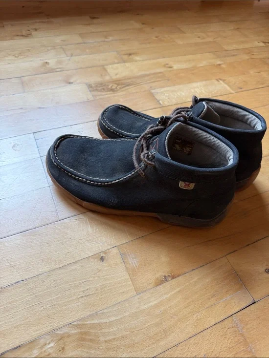 Twisted X Men's Black Suede Driving Mocs