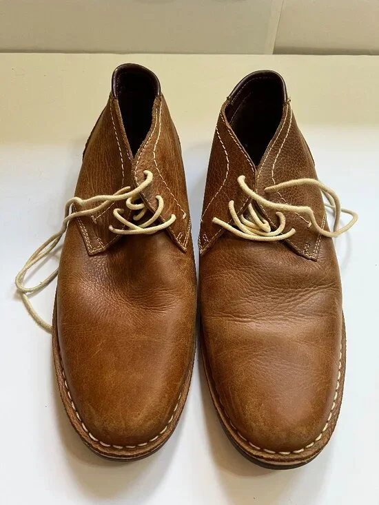 Kenneth Cole Reaction Desert Sun Cognac Leather Chukka Boots Men's 11M