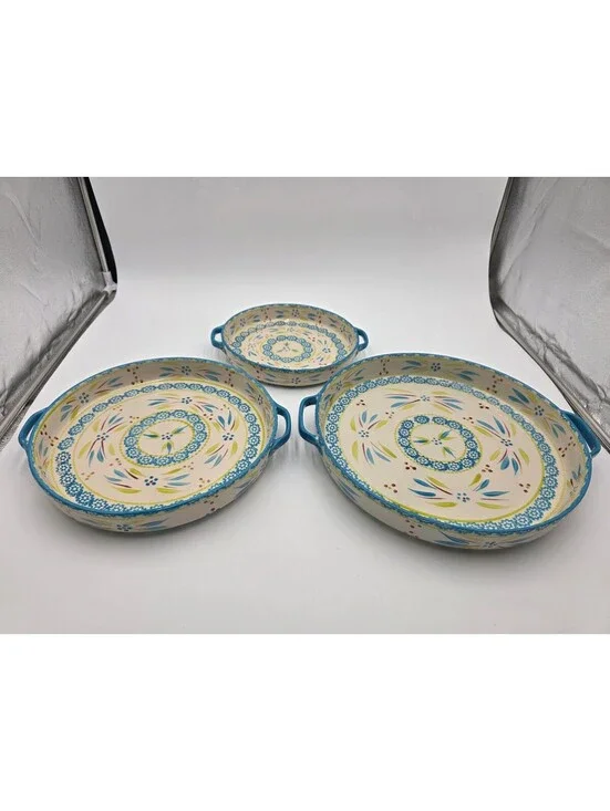 Temp-tations Old World Ceramic Baking Dishes Set of 3