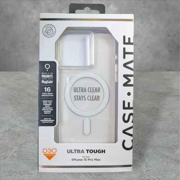 L3. Case-Mate Ultra‎ Tough Case For iPhone 15 Pro Max, Ultra Clear Magsafe