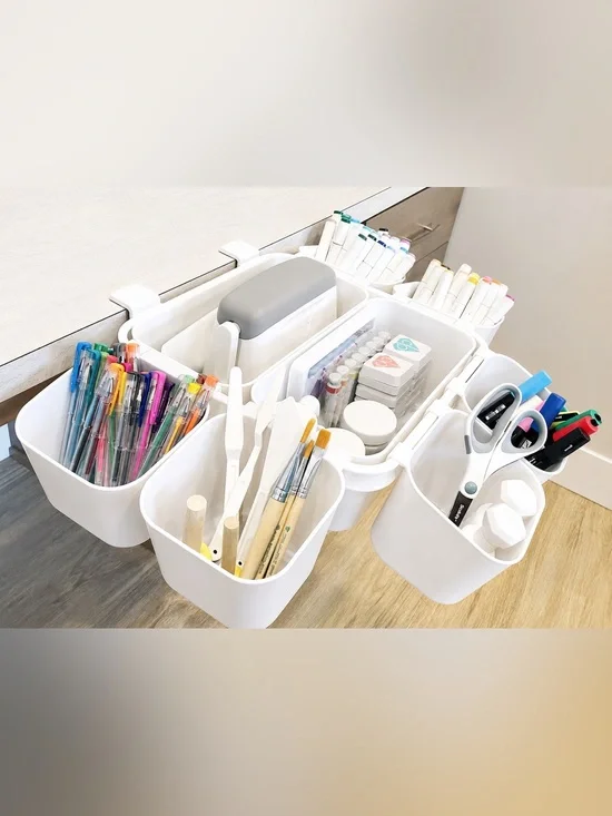 Modular White Hanging Craft Storage Organizer
