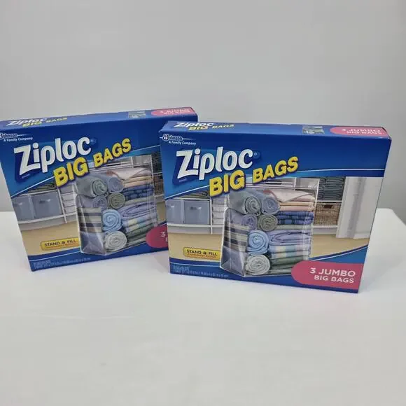 Ziploc Big Bags Jumbo 20 Gallon Size 3 Count 24