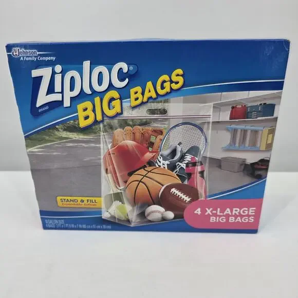 Ziploc Big Bags XL 10 Gallon Size 4 Count 24