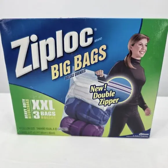 Ziplock Big Bags XXL 20 Gallon Size 3 Count 24