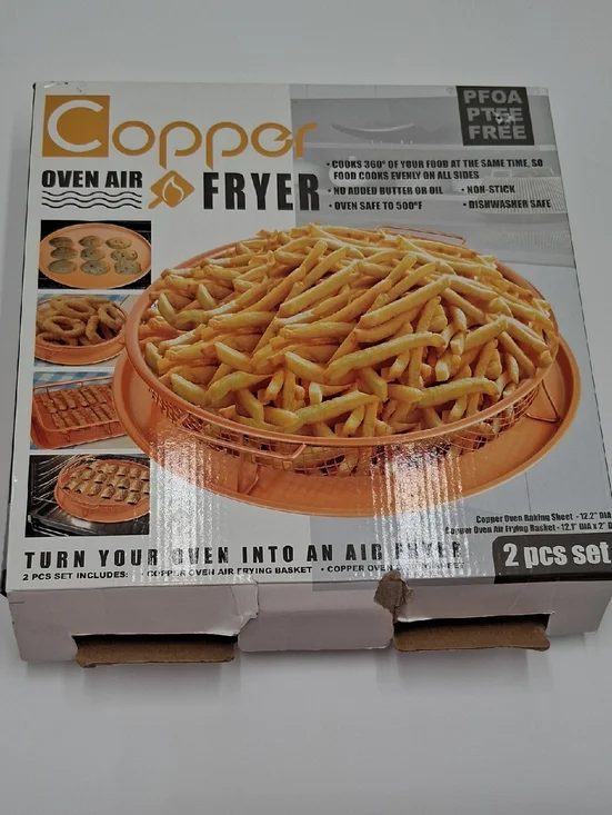 Copper Oven Air Fryer Baking Sheet Round