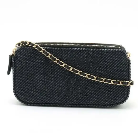 CHANEL Blue Leather Deauville Shoulder Bag