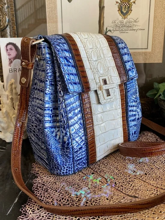 🐟🐚Coastal Blue Odysea BRAHMIN MARGO Crossbody