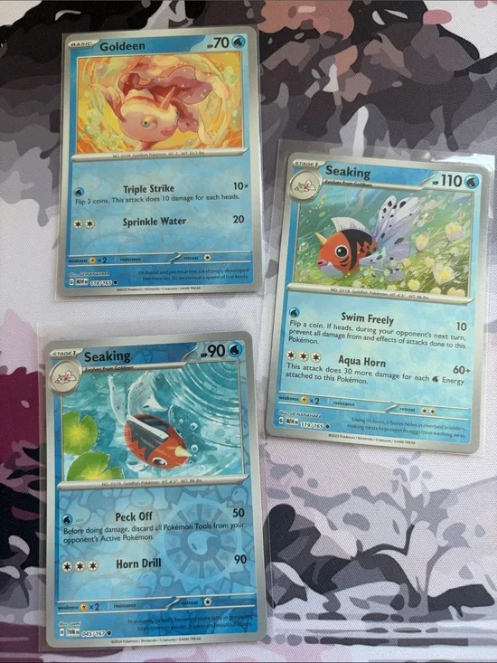Goldeen & Seaking Evolution Lot | Holo Reverse Holo Pokémon Cards ✨5/$25✨