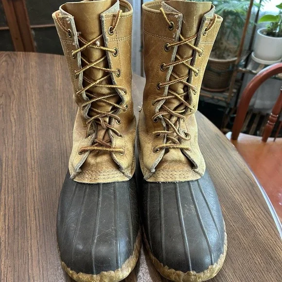 Vintage L.L.‎ Bean Maine Hunting Shoe Duck Boots Made In USA Mens 9 Bean Boot