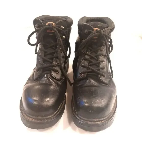 Brahma Gus Steel Toe Mens Work Leather‎ Boots Black Size 8.5EE