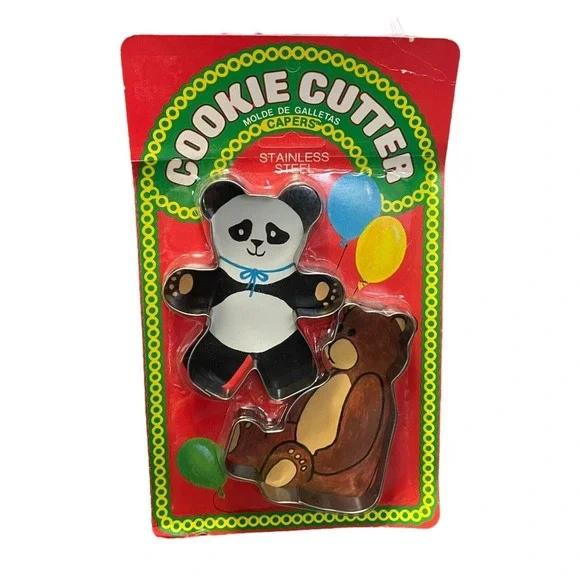 Lone Toy Tree Cookie Cutters Bear Shape‎ 2 Pk Stainless Steel