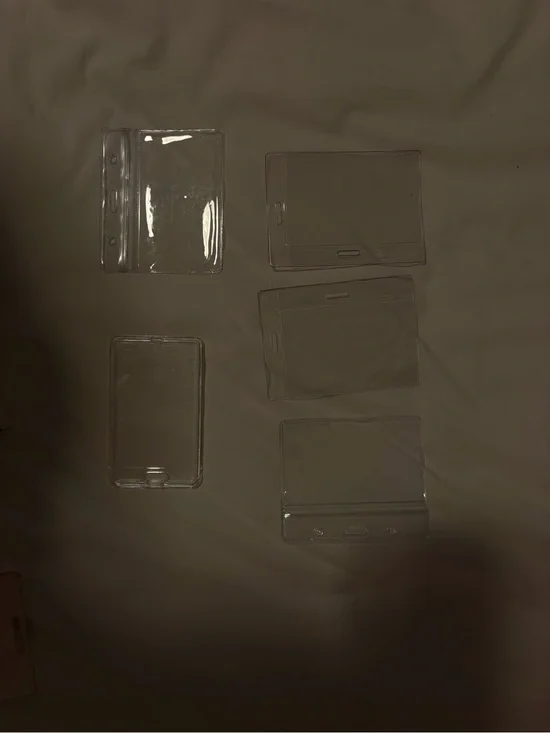 Clear Plastic ID Badge Holders - Transparent (Pack)