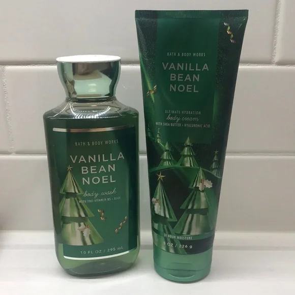 NWT! BBW Vanilla Bean Noel Body Wash & Body Cream