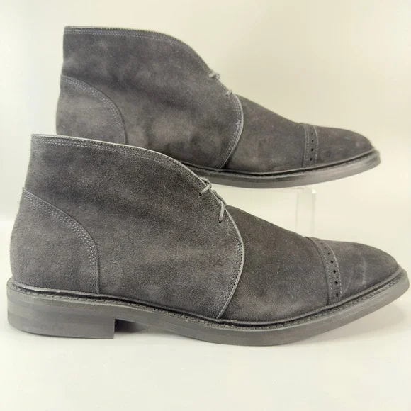 Allen Edmonds Men's Charcoal Gray Suede Chukka Boots