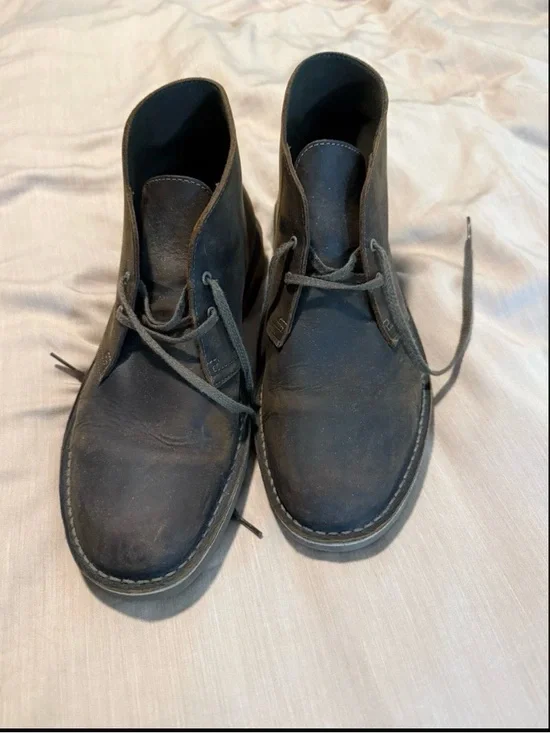 Clarks Boots Mens Size 10.5 Brown Leather Desert Chukka Ankle Casual Comfort