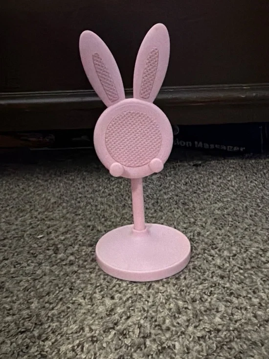 SHEIN Pink Bunny Phone Stand