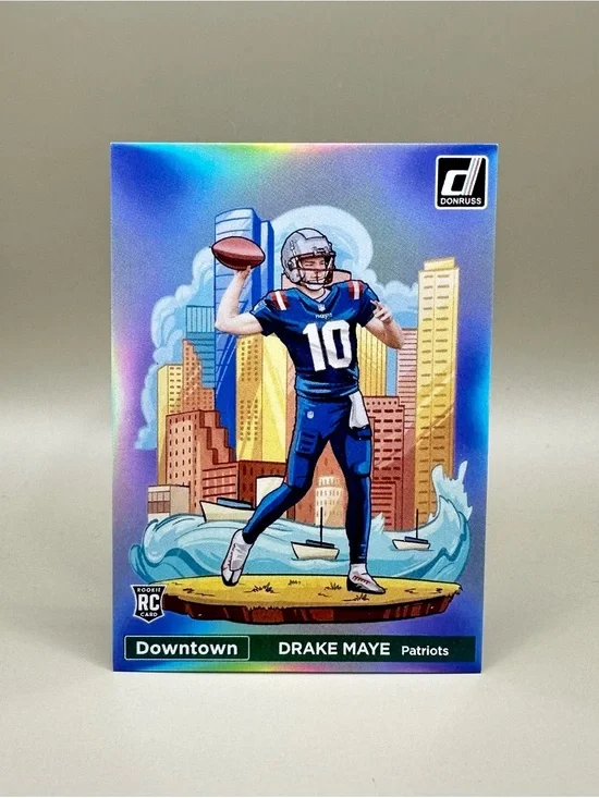 Drake Maye 2025 Panini Downtown #8 Novelty Football Card. New England Patriots.