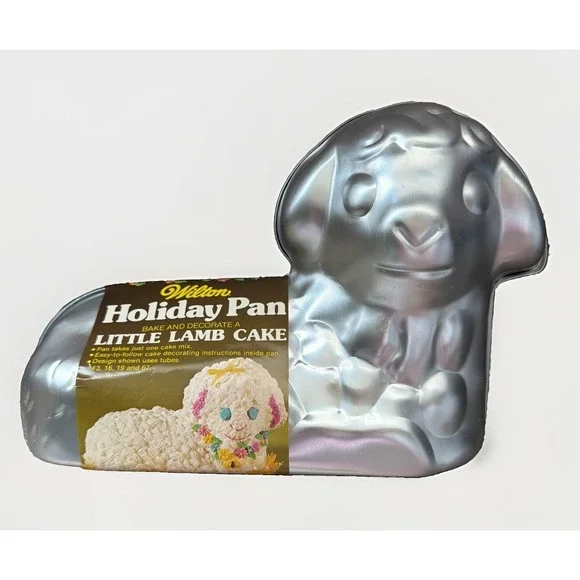 Wilton 1972 Aluminum Sheep Lamb 3-D Baking Cake Mold Chicago 60643 Vintage