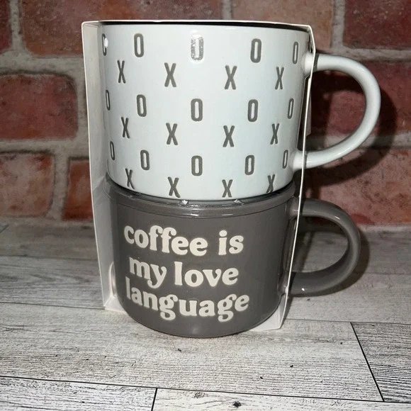 Coffee is love language mug xoxo‎ Valentine's Day mug set