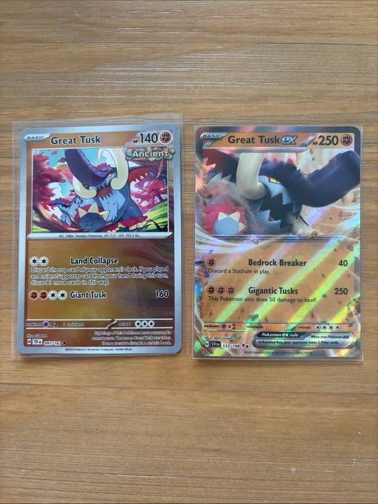 Great Tusk & Great Tusk ex Pokémon Card Lot | Reverse Holo ✨5/$25✨