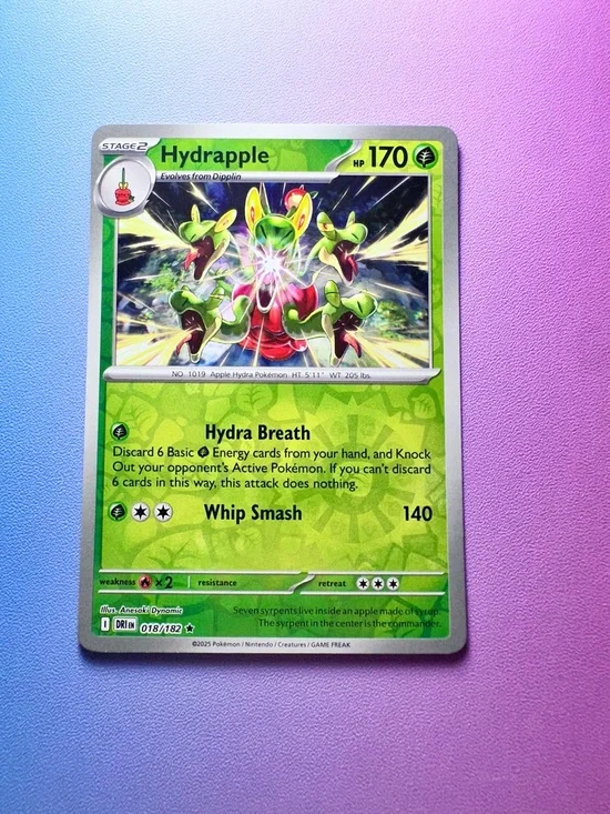 hydrapple [reverse holo] - 018/182 (rare) — pokemon: destined rivals