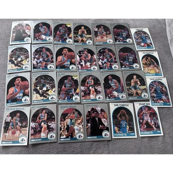 NBA Hornets Basketball Cards 1990 lot