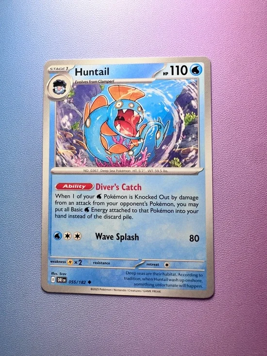 huntail - 055/182 (uncommon) — pokemon: destined rivals