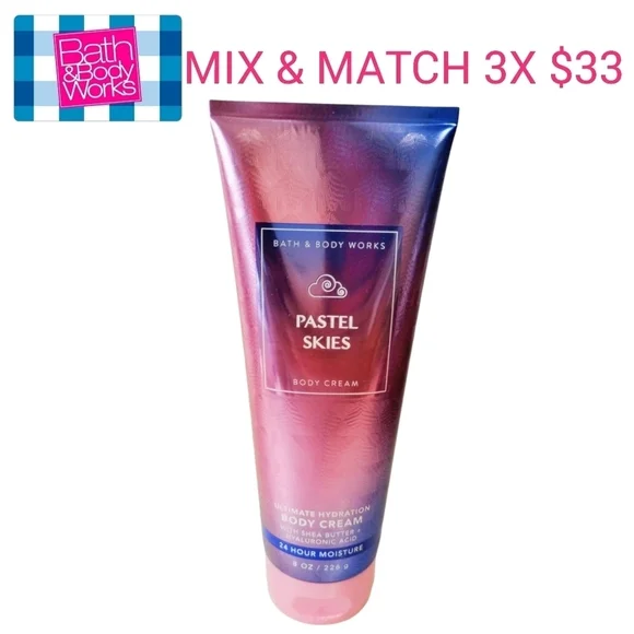 Bath and Body Works PASTEL SKIES Ultimate Hydrating‎ Body Cream SALE 3x $33