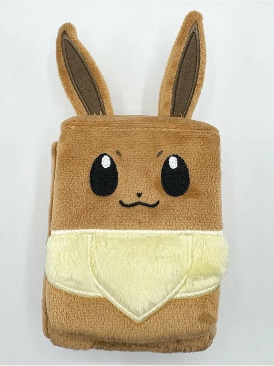 Pokemon EEVEE Plush Deck Case Box TCG Card Holder Storage