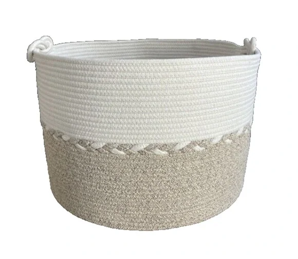 Laundry Baskets Hamper with Handles, Large Cotton Rope Basket 18