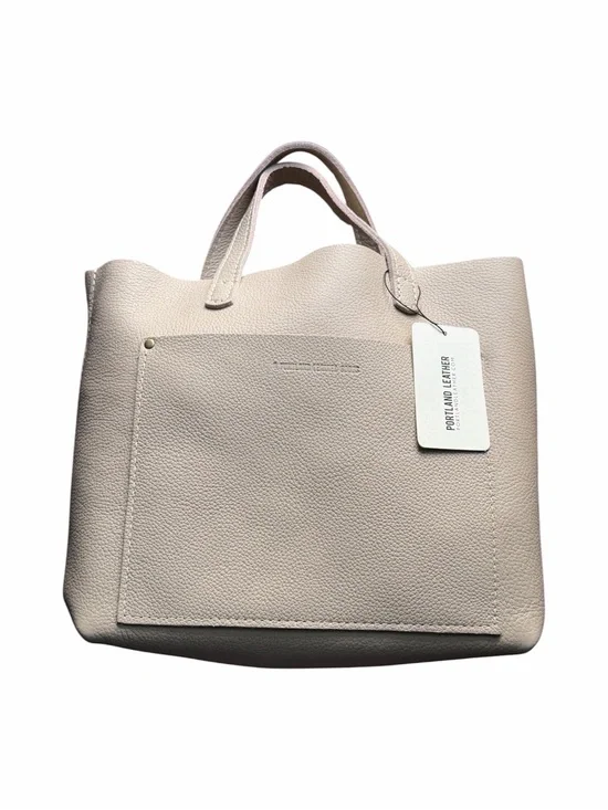 PORTLAND LEATHER Medium Crossbody Tote Oatmilk