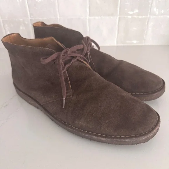 Peter Millar Chukka Boots Mens 11.5 Brown Suede Crepe Sole Desert Boots MC00F12