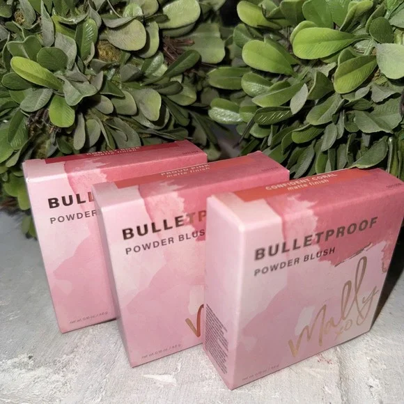 Mally Bulletproof Powder Blush in Robust Rose,‎ Proud Pink, And Confident Coral