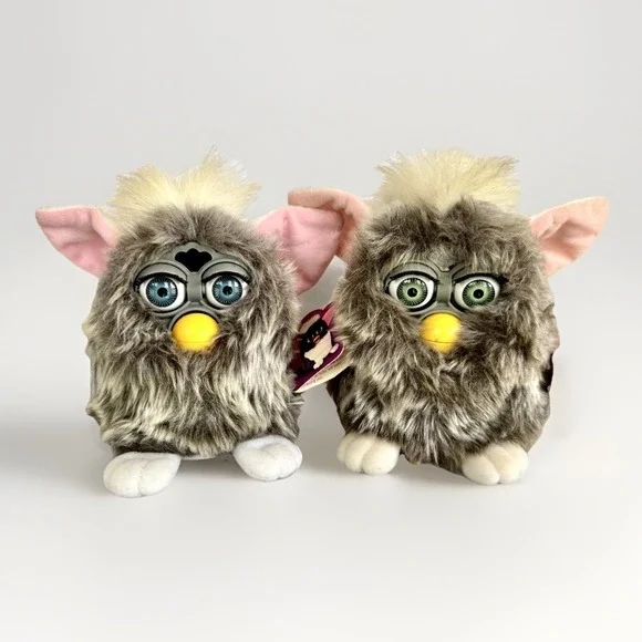1998 Furby Owl Twins Tiger Electronics Model 70-800 • Tags • As-Is Tested