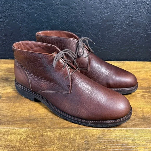 Johnston & Murphy Copeland 25-1573 Brown Pebble Leather Chukka Boot Mens 12M