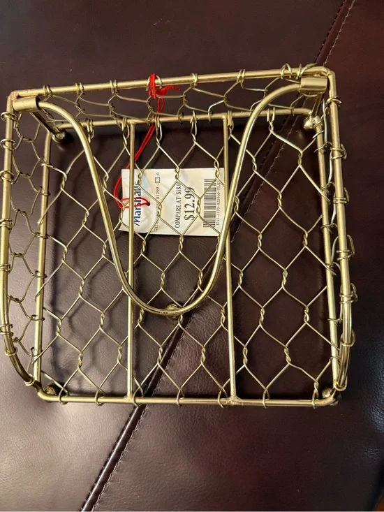 Marshalls Gold Wire Mesh Napkin Holder