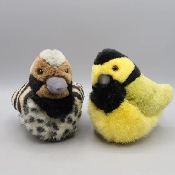 Wild Republic K&M International Bird Sound Woodpecker & Yellow Finch Wildlife