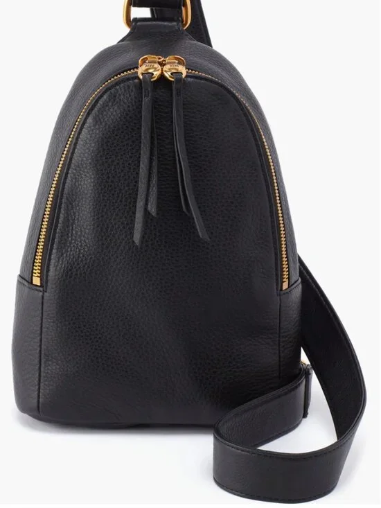 Hobo Fern Sling Black Crossbody Bag