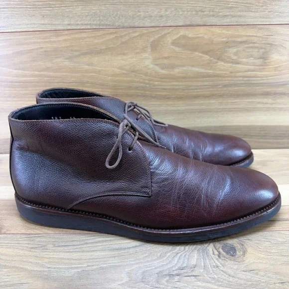 To Boot New York Chukka Boot Mens 11 Brown Textured Leather Adam Derrick Casual