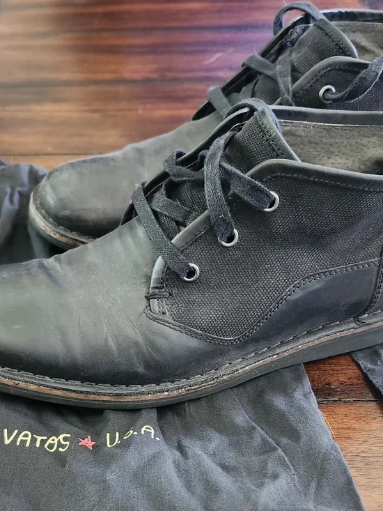 John Varvatos Hybrid Black Men's Lace-Up Chukka Boots