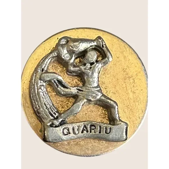 ♒️ VTG AQUARIUS (LATIN QUARIU) REPLACEMENT SINGLE GOLD TONE CUFFLINK SWANK INC