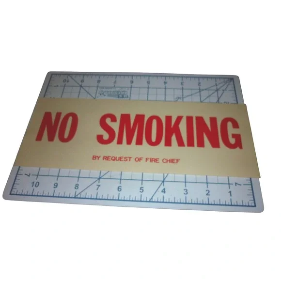 Fire‎ Chief No Smoking Sign Paper Ephemera 9x3.25in