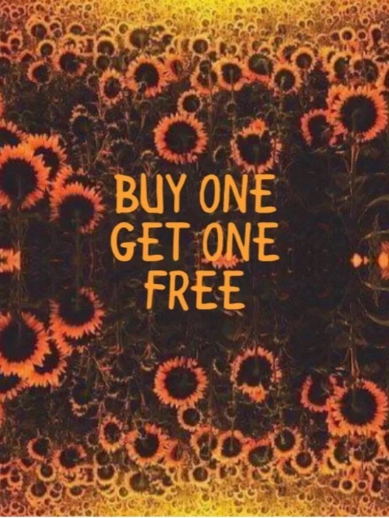 Sunflower Graphic 'Buy One Get One Free' Tee - Orange & Black