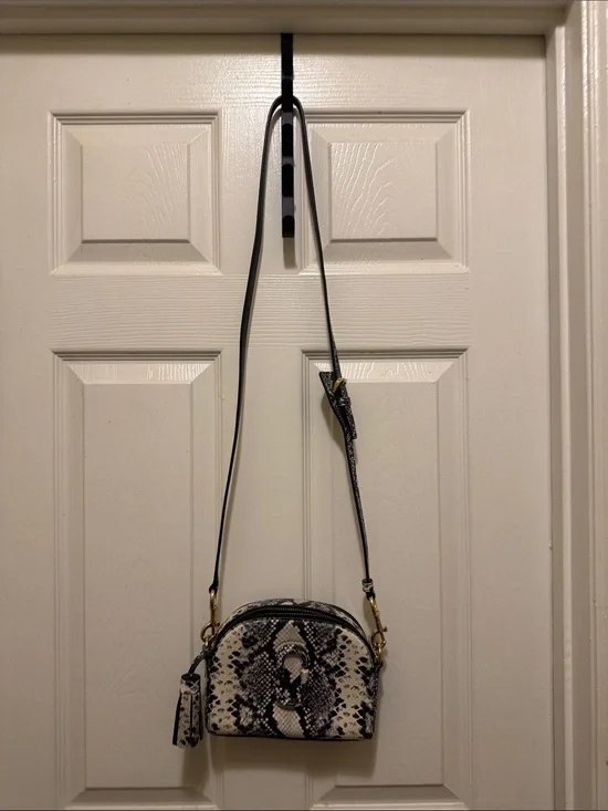 Marc Jacobs Black & White Snake-Print Crossbody Bag