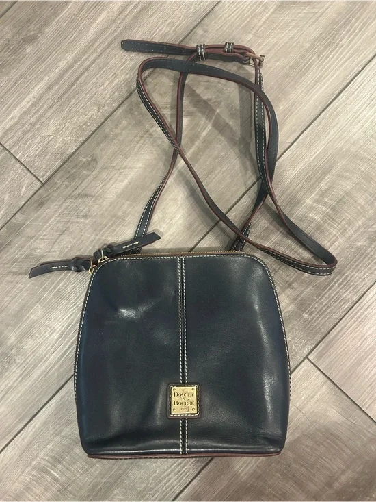 Dooney & Bourke Navy Blue Leather Crossbody Bag
